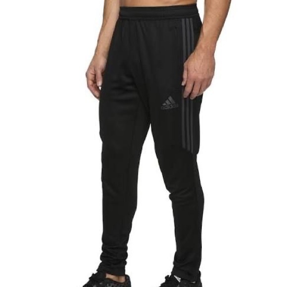 adidas Originals Other - NWT Adidas soccer track training joggers skinny pants unisex black on black XS